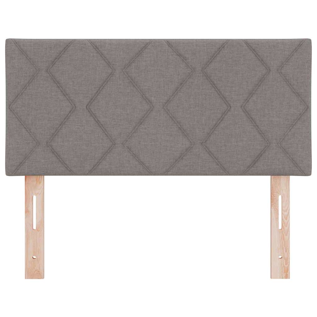 Headboard with LED Strip Lights Adjustable Taupe 100 cm Fabric